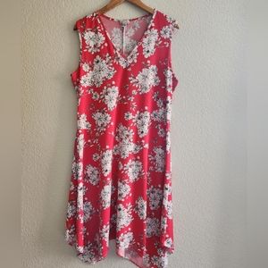 Olivia Matthews Sleeveless V-neck Floral Dress Size XL